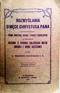 Rozmyślania o męce Chrystusa Pana
