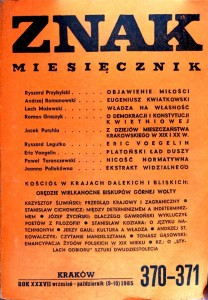 Miesięcznik Znak nr 9-10 1985(370-371) 