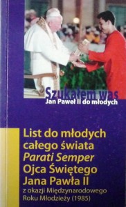 List do młodych całego świata Parati Semper Ojca Świętego Jana Pawła II z okazji Międzynarodowego Roku Młodzieży (1985)